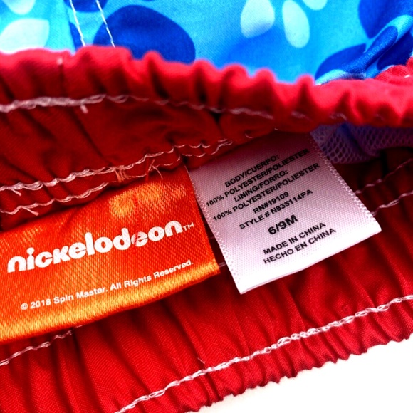 Paw Patrol Swim Trunk Shorts Size 6-9m Boys Swimwear Elastic Baby Infant - Picture 7 of 8